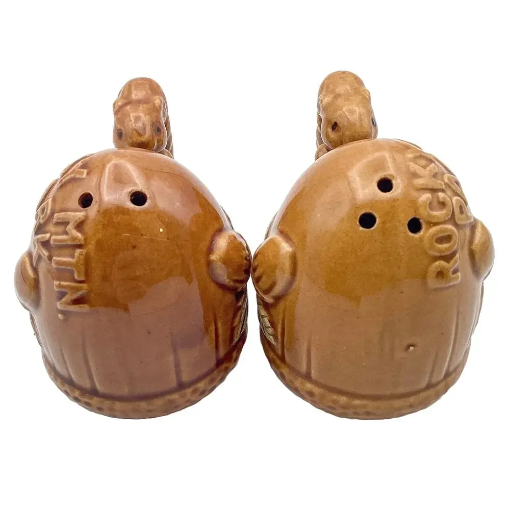 Vintage Salt & Pepper Shakers: Rocky Mountain SQUIRRELS and ACORNS Ceramic Set